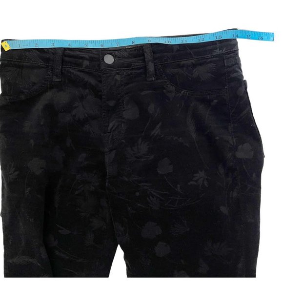 J Brand For Neiman Marcus Velvet Brocade Black Fleur Pants - Picture 9 of 10